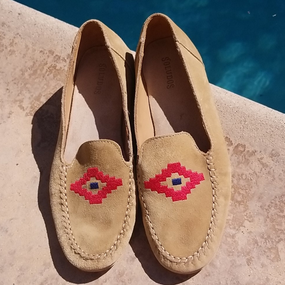Soludos Suede Loafers Tan Size 7